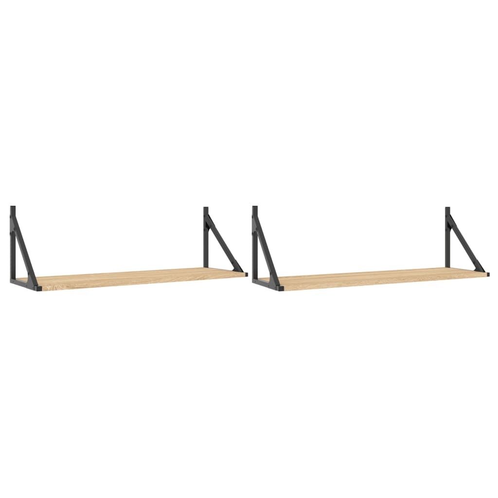 Möbel Wandregal - Hängeschrank für Küche, Bad -e 2er-set - multifunktional& Moderne - Sonoma-Eiche 80 x 25 x 25,5 cm Holzwerkstoff - Wandregale...