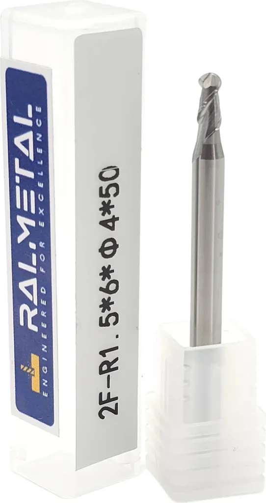 Fraise sphérique Fi3 R1,5 x 4D pour aluminium en VHM de 50 mm de long