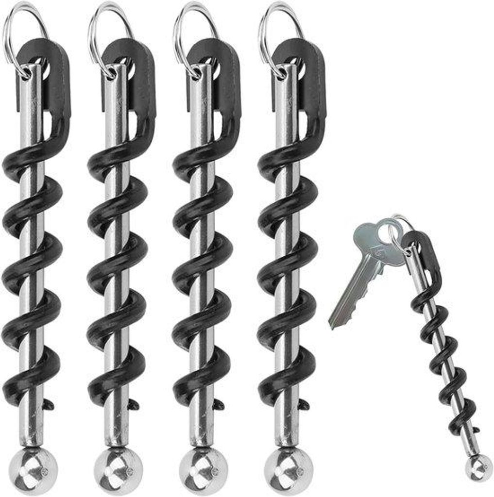 4-teiliger Mini-Flesnopener, Edelstahl, 6,8x3,3cm