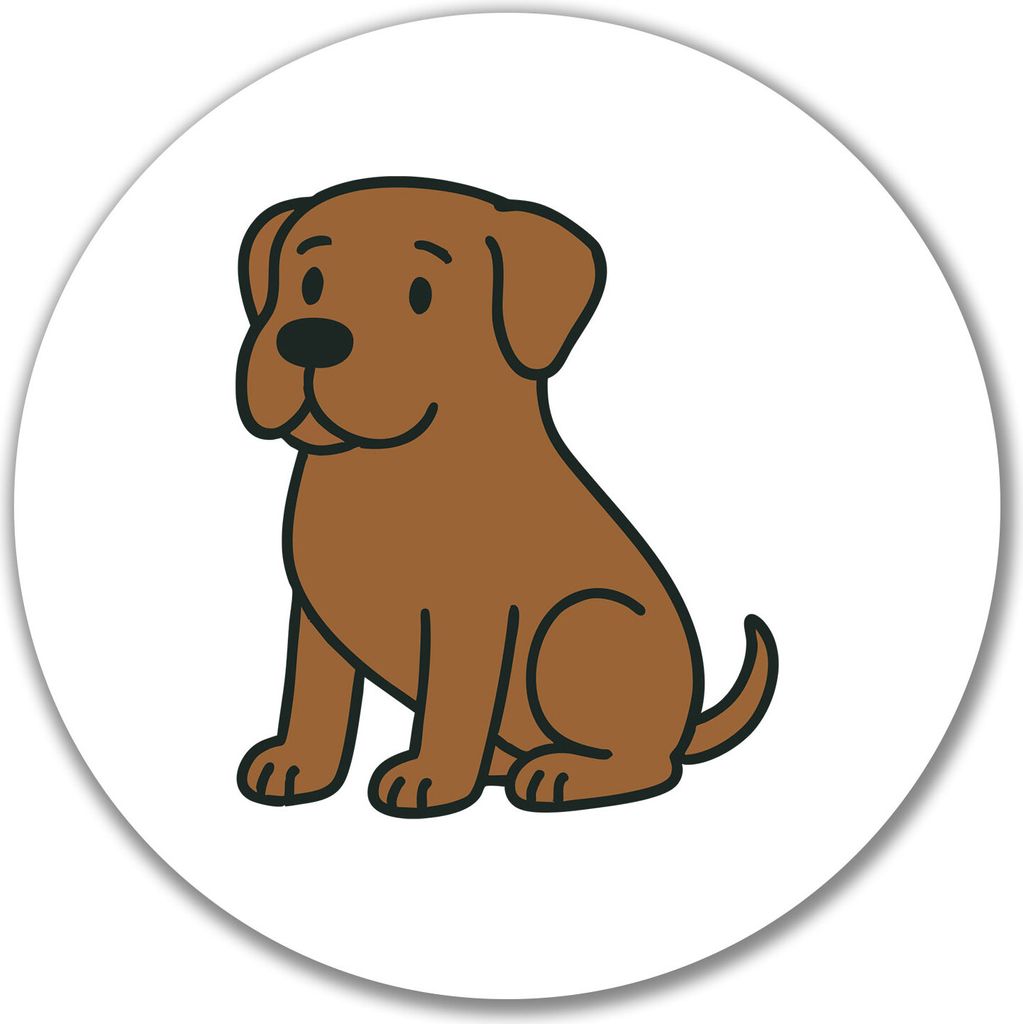 Huuraa Aufkleber Boerboel Comic Boeri 10cm rund Sticker Geschenkidee