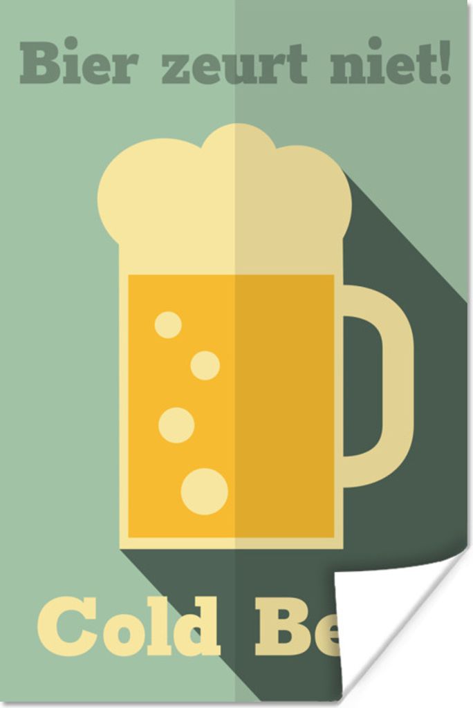 MuchoWow Poster Mancave - Bier - Bier nörgelt nicht - Kneipe - Cafe 40x60 cm - Plakate für die Wand - Poster Babyzimmer