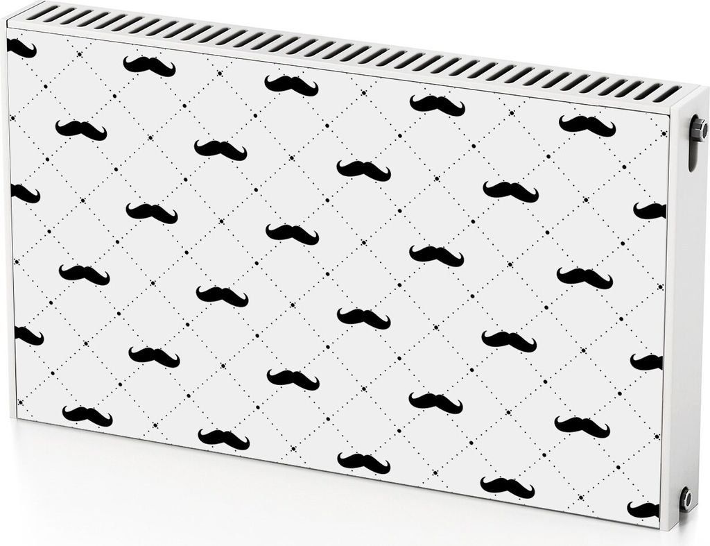 Schnurrbart – Magnetische Heizkörperabdeckung – 100x60 cm – Magnet Heizkörperabdeckung – 3D Würfel – Heizkörperverkleidung – Magnet...