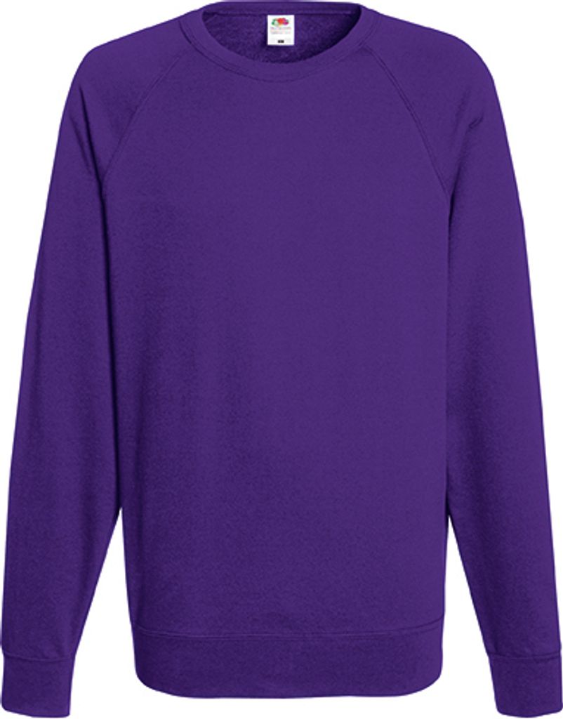 Fruit of the Loom - Lightweight Raglan Sweat - Purple - XXL