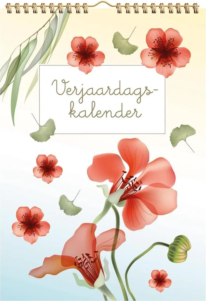 Calendrier d'anniversaire Deltas Fleurs illustré, 12 mois perpétuel