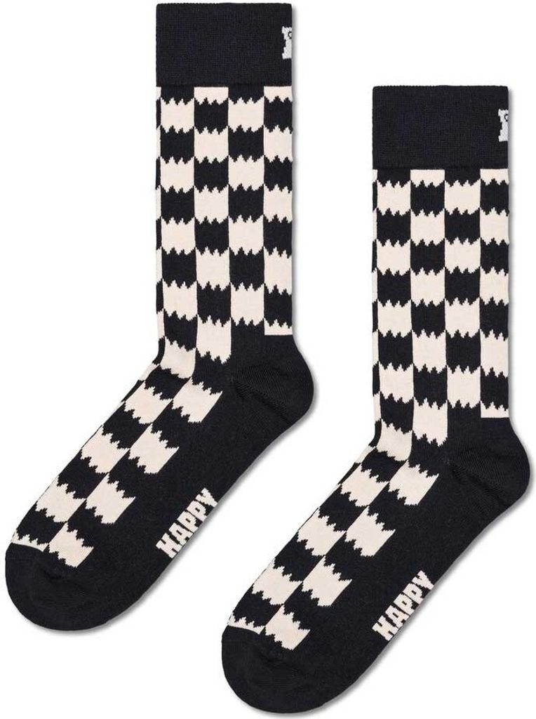 Hs By Happy Socks Dizz Years Check Lange Socken Schwarz EU 36-40 Mann Schwarz EU 36-40