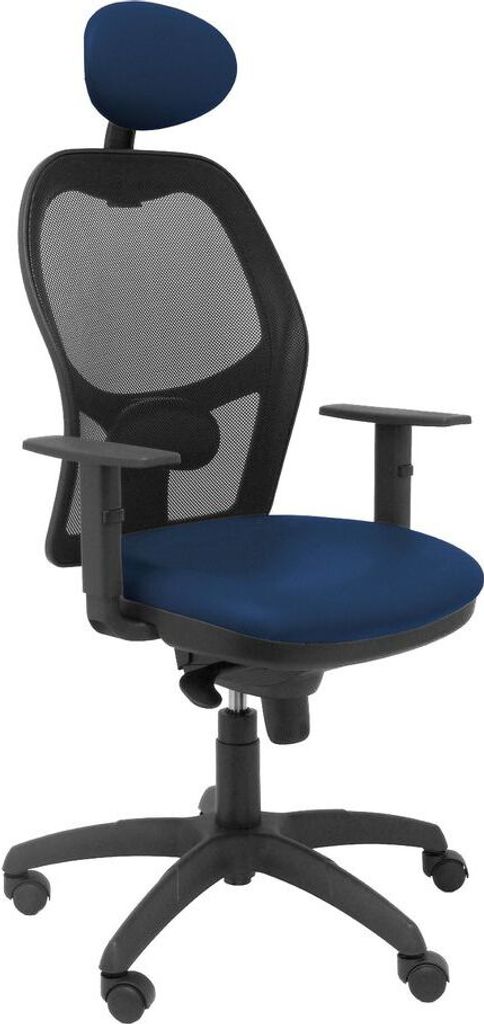 Piqueras y crespo (piqu7) jorquera stuhl schwarze mesh sitz similpiel navy blau mit fester Header-Büro, Einzelgröße