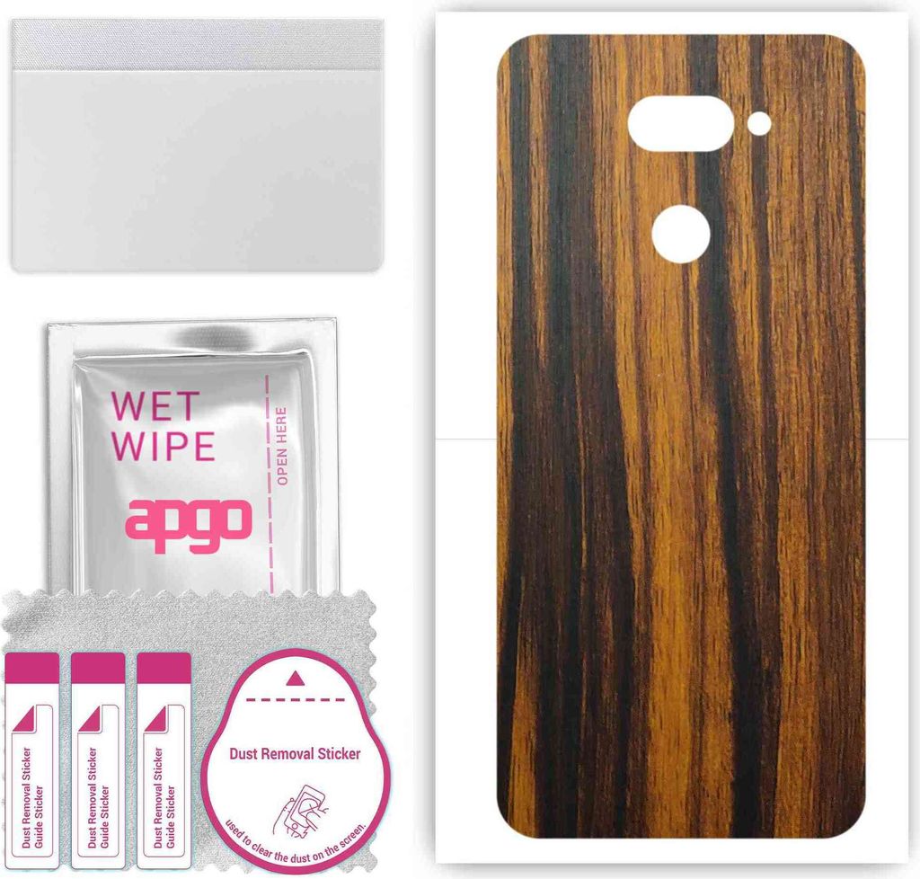 apgo Rückseite Schutzfolie, Skin, kompatibel mit LG K40S, Hinten Displayschutzfolie aus Vinylfolie, kratzfest, einfache Montage - Tigerwood