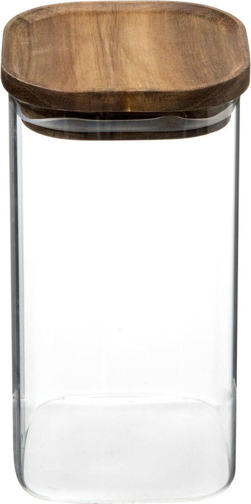 Skleněná nádoba s víkem z akátového dřeva, 1,6 l Obrázek produktu 