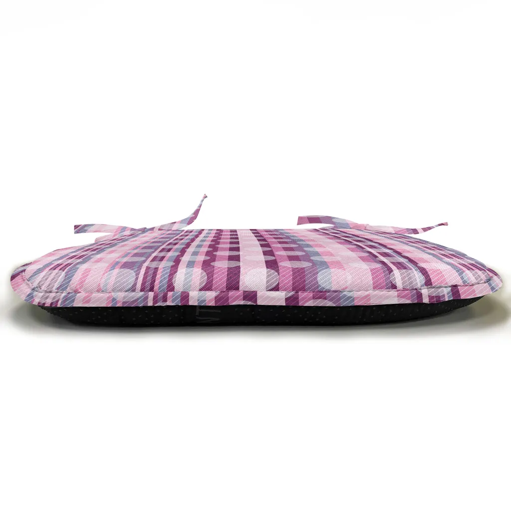 ABAKUHAUS Set 12 Cuscini Sedie 40x40 Impermeabili Blu e Rosa - 4