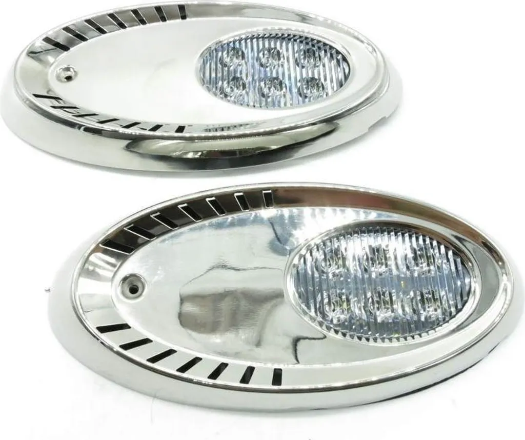 Attwood 6520SS4 Lumières d'accostage LED Inox 2 pcs pour Bateau