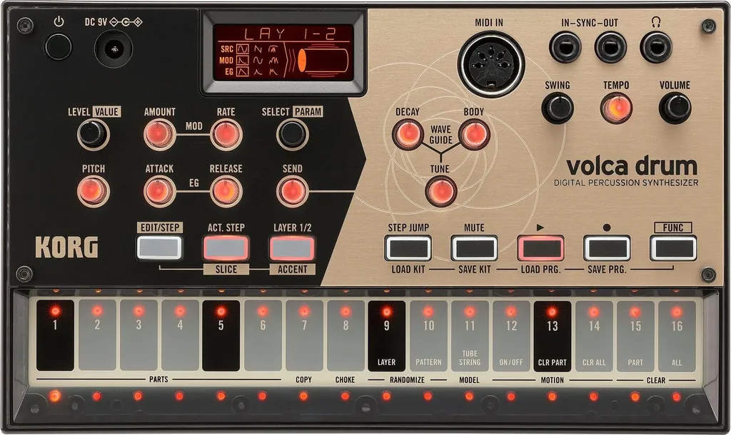 Korg Volca Drum Synthétiseur pour Créer des Sons de Batterie Uniques