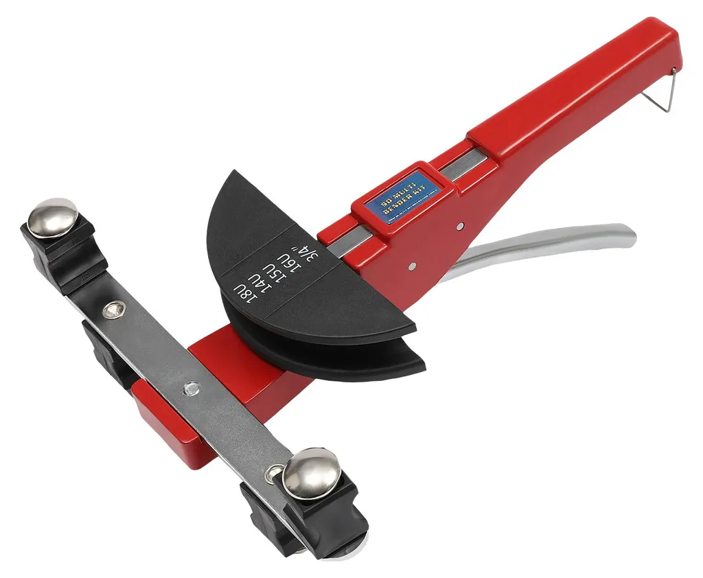 Cintreuse de tuyaux manuelle 7 têtes interchangeables, kit complet rouge