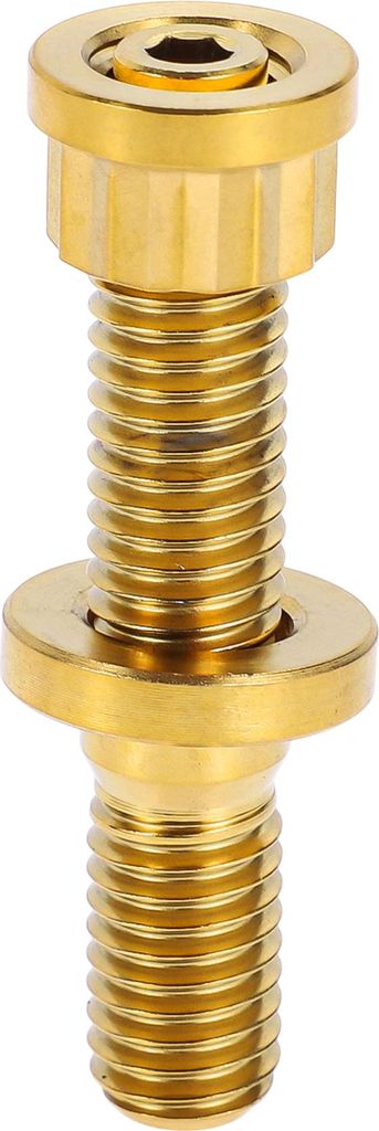 1 Satz Titan Auspuffkrümmer-Schraube M8x45mm Steigung 1.25 Auspuffkrümmer-Bolzen-Set Schrauben Muttern Unterlegscheiben Goldton