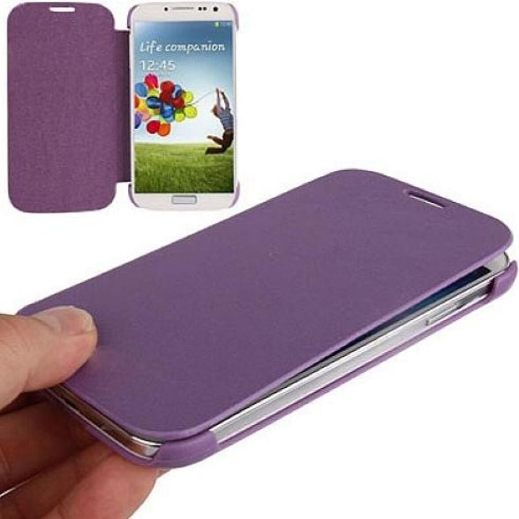 Handyhülle Schutzhülle (Flip Quer) für Handy Samsung Galaxy S4 GT-I9500 / GT-I9505 / LTE+ GT-I9506 / Value Edition GT-I9515 lila