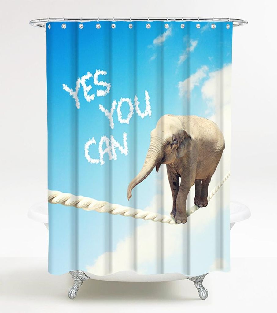 SANILO® Douchegordijn Yes you can, 180 x 200 cm Productafbeelding 