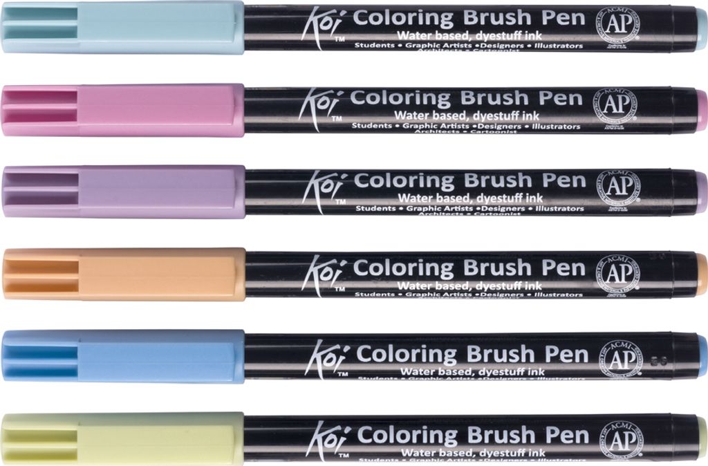 SAKURA Pinselstift Koi Colouring Brush Pen "Earth" 6er Set