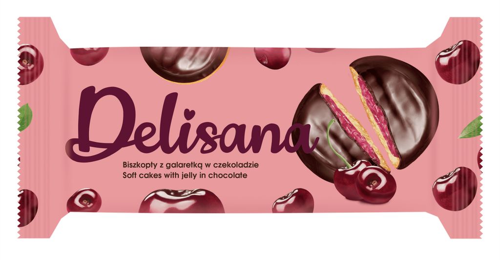 Delisana Koekjes met kersenjam. 135 gram Productafbeelding 