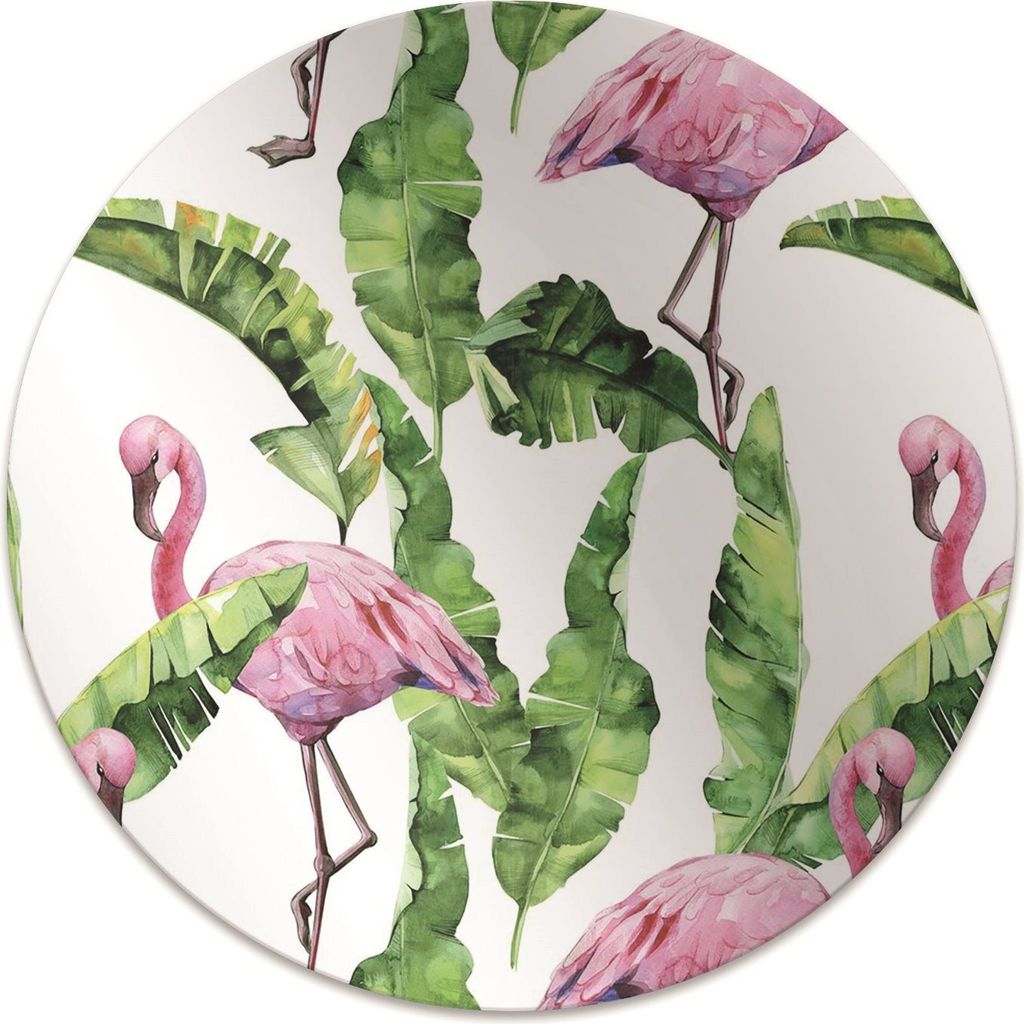 Rundmatte - Stuhlunterlage Bürostuhlunterlage - Rund Ø 100 cm - Bodenmatte - Fußmatte - Flaming und Blätter