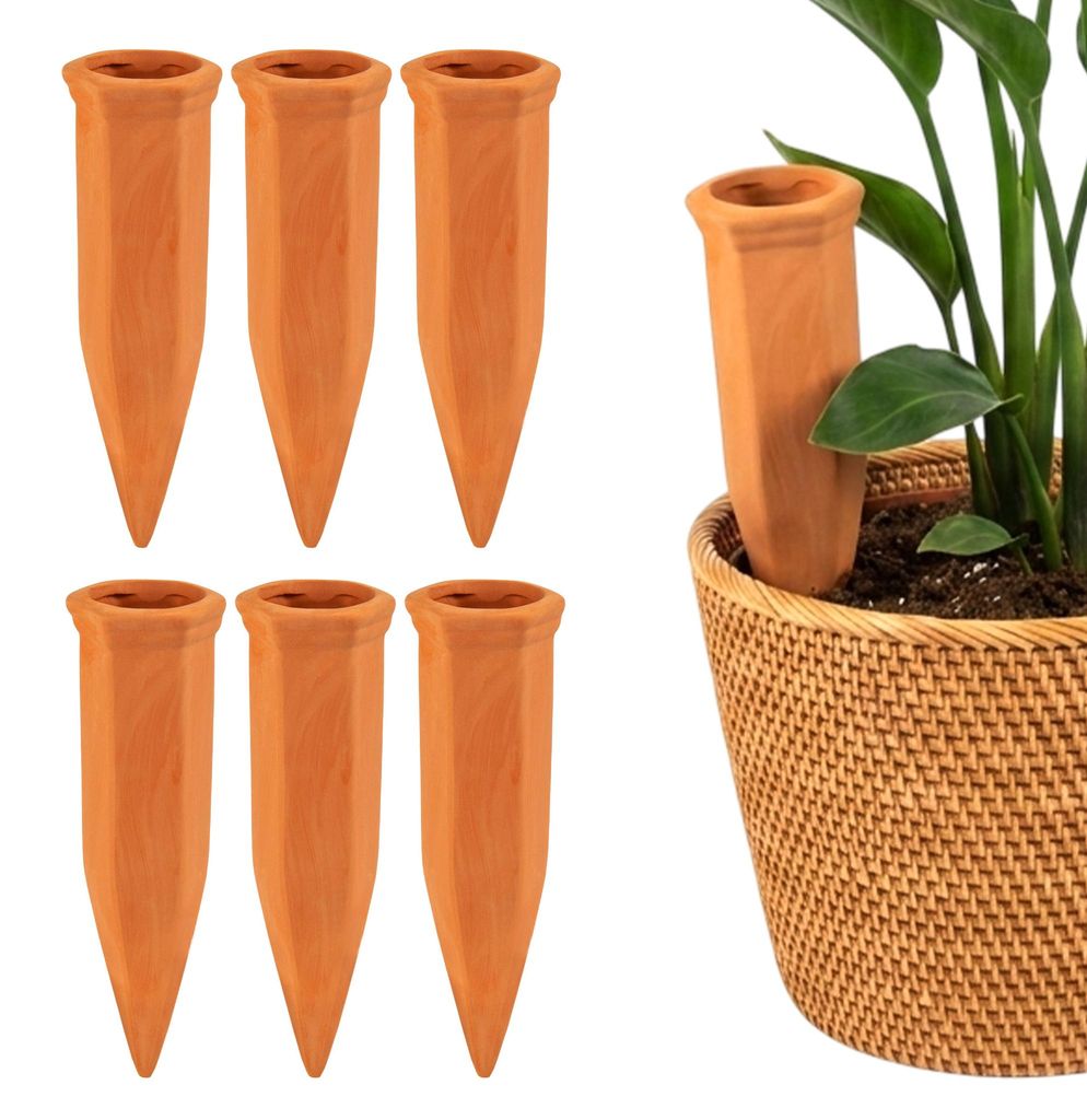 Tonkegel zur Bewässerung im 6er Set - jeweils ca. 17,5 cm - Produktbild 