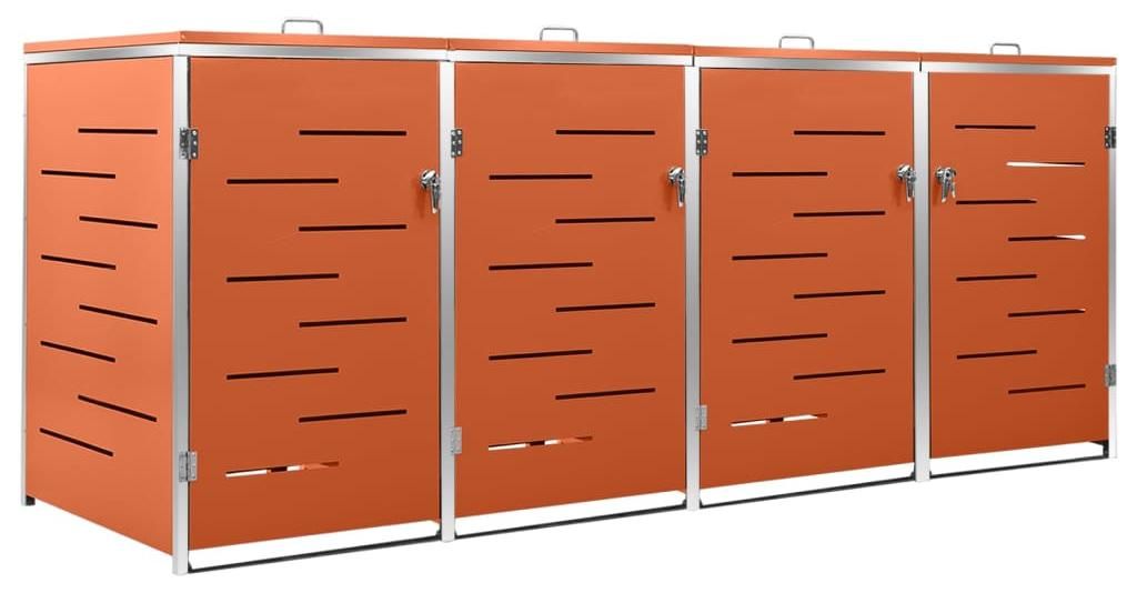 vidaXL Vuilnisbakbox voor 4 containers, 276,5 x 77,5 x 115 Productafbeelding 