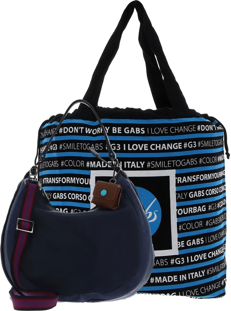 Sac de jour Gabs Celia Hokusai Black Inchiostro pour femme active en cuir