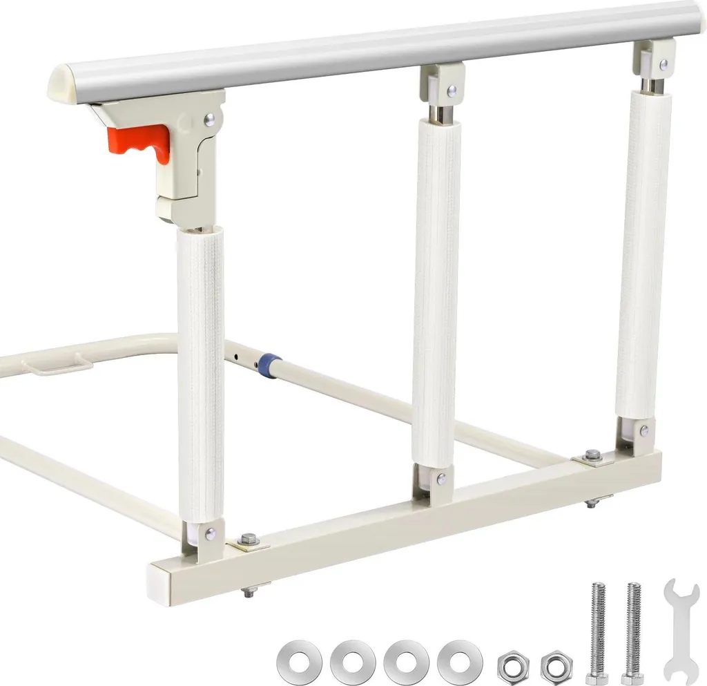 Barrière de lit bordeaux réglable, système de sécurité amélioré 120cm