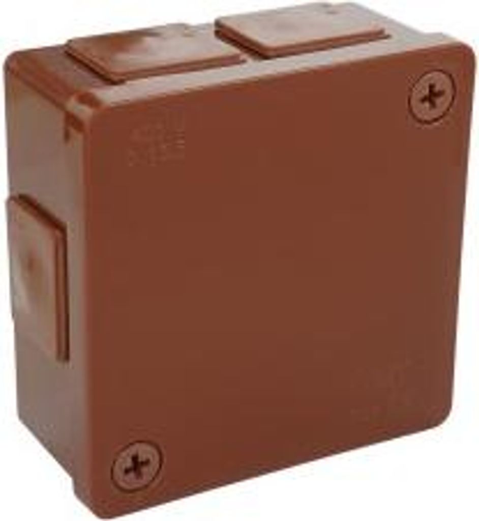 Aufputzdose, hermetisch, braun, 86x86x40 IP55, Viplast 02202