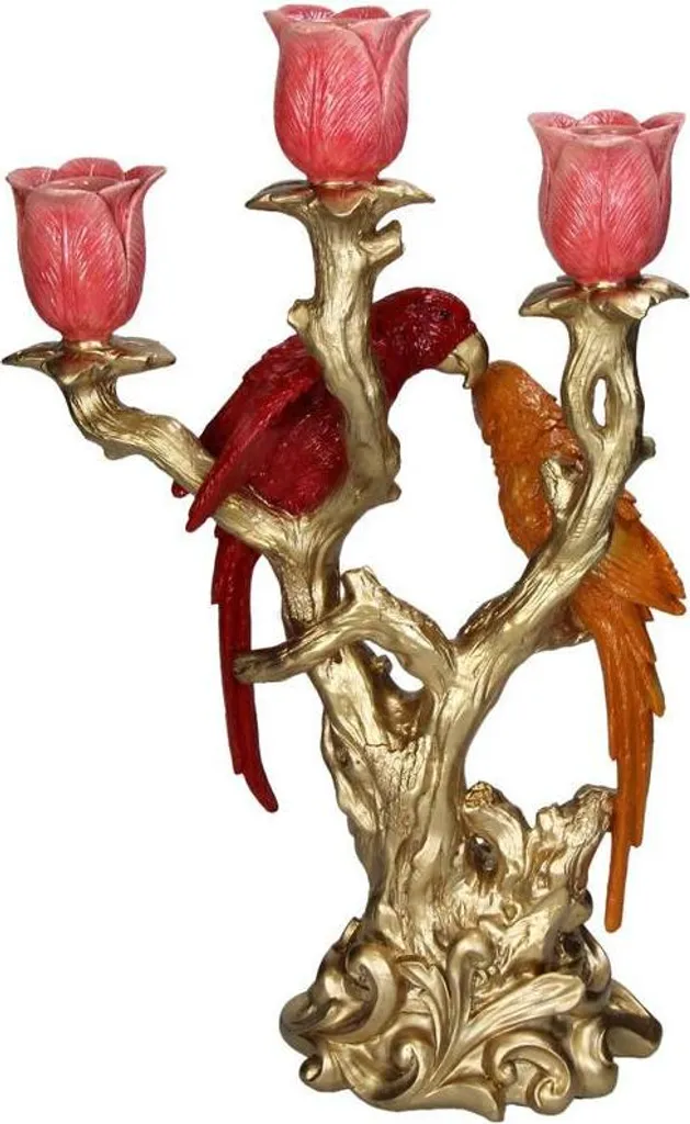 Portacandele Uccello 37,5 cm Poliresina - Decorazione Casa d'Atmosfera