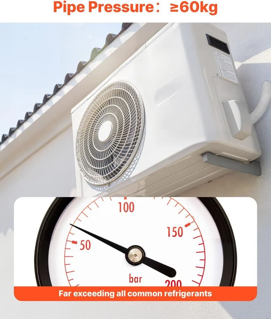 Installation clim split 15m : Kit cuivre isolé 1/4 1/2 complet HVAC - 3