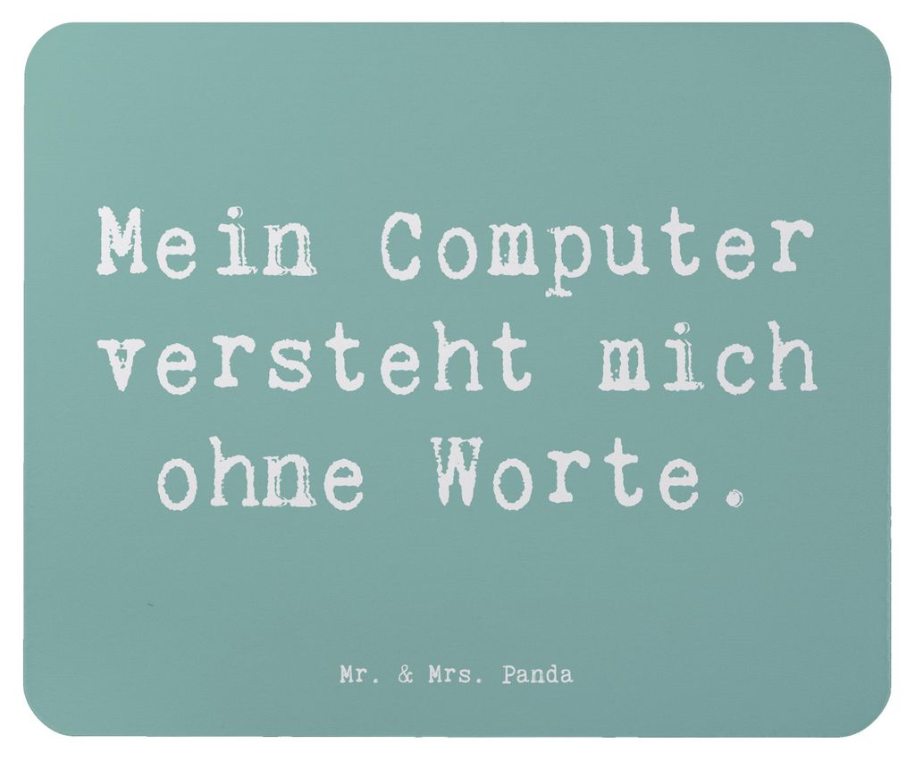 Mr. & Mrs. Panda Mousepad Spruch Verständnisvoller Softwareentwickler - Meeresbrise - Geschenk, mousematte, Programmiersprachen, Mouse Pad, pc mau...