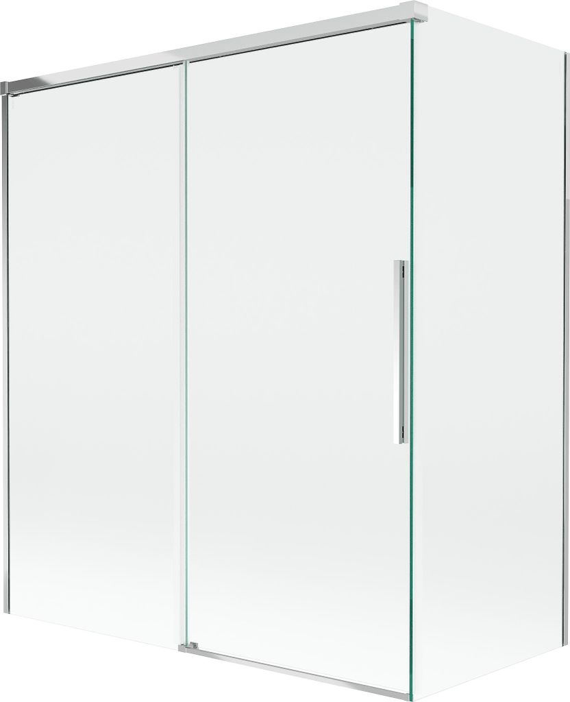 Mexen Rox Duschtrennwand Badewanne 2-flügelig verschiebbar 140 + 70 x 150 cm, transparent, Chrom - 8C9-140-070-01-00