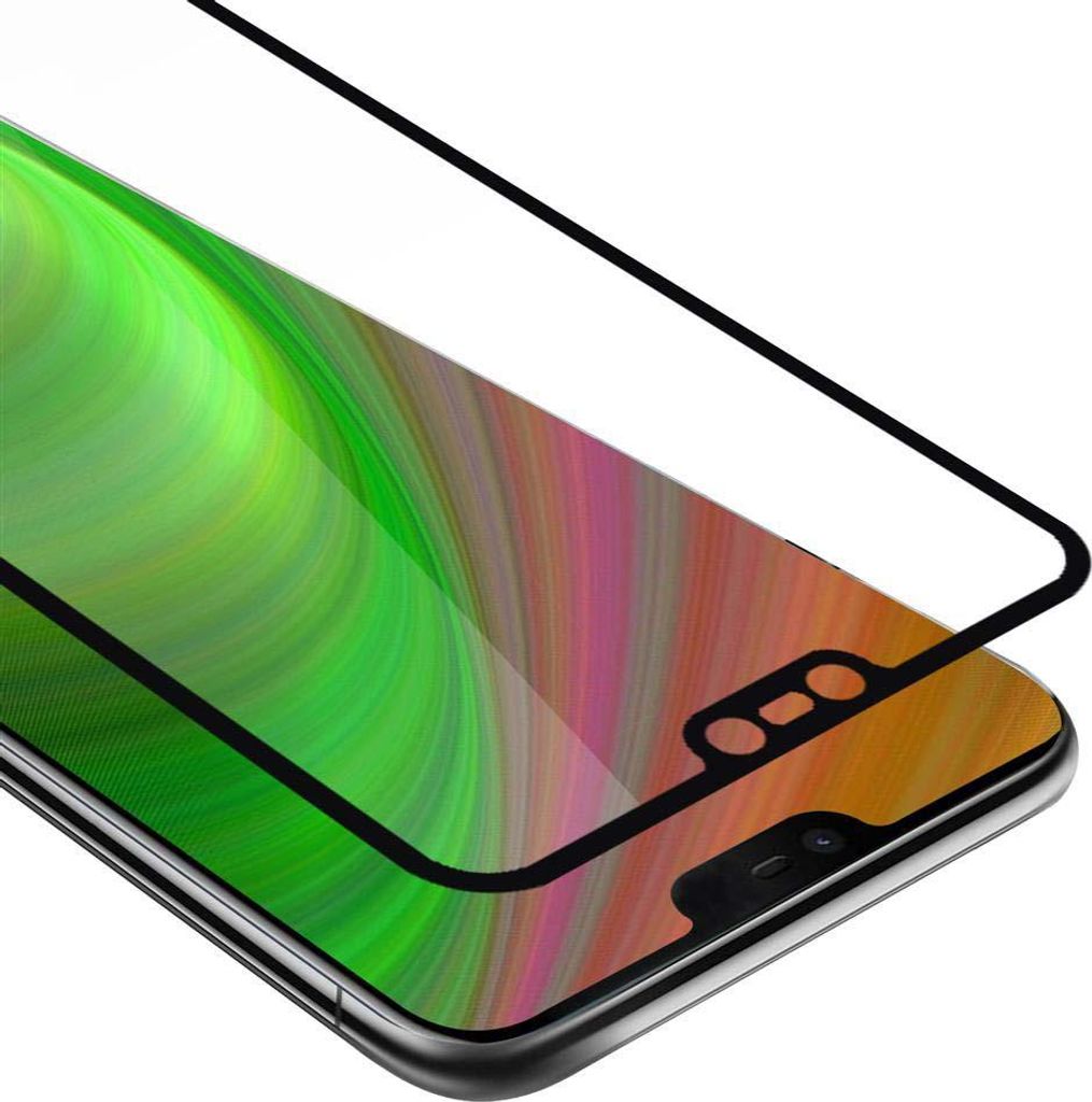 Cadorabo Panzerfolie für Nokia 7.1 2018 Schutzfolie in Schwarz Vollbild Folie Tempered Display Schutzglas