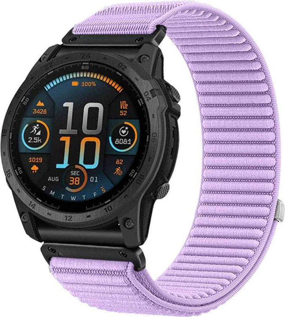 Strap-it Nylon 'Wave' Armband Geeignet für Fenix 8 -43mm / Fenix 7s (Pro - Solar - Sapphire Solar) / Fenix 6s (Pro - Sapphire) / Fenix 5s (Plus - ...