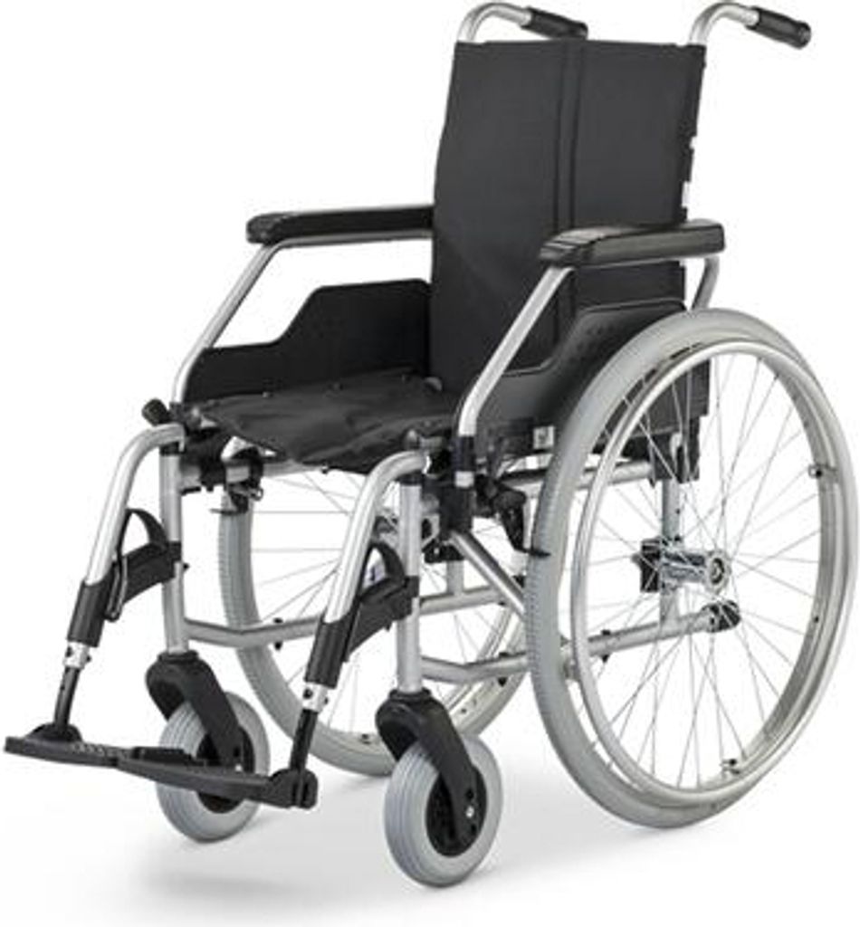 Rollstuhl FORMAT 3.940, mit Trommelbremse silverline>>>>SB 48 cm