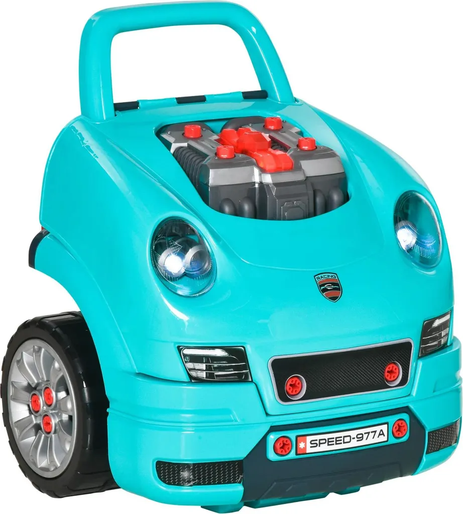 Grand camion de chantier à monter - Jeu de construction turquoise 61 pcs