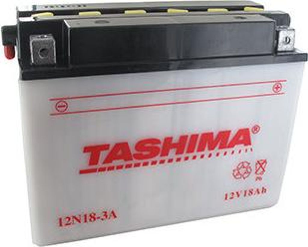 Batterie Blei Tashima 12V, 18Ah. L: 206, B: 91, H: 164 mm, + rechts Für Rasentraktor. (Lieferung