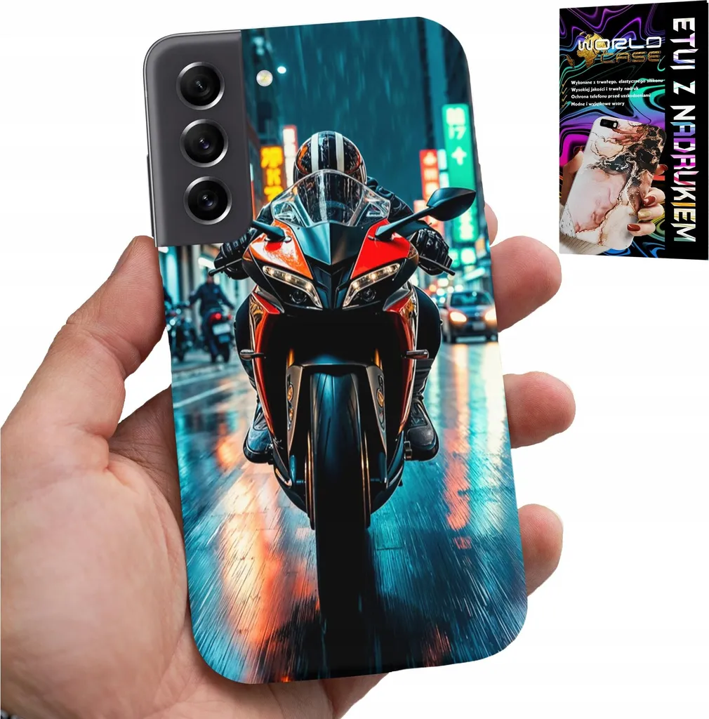 Custodia Regalo Samsung S21 Moto - Vetro Temperato Disegni Uniciclo