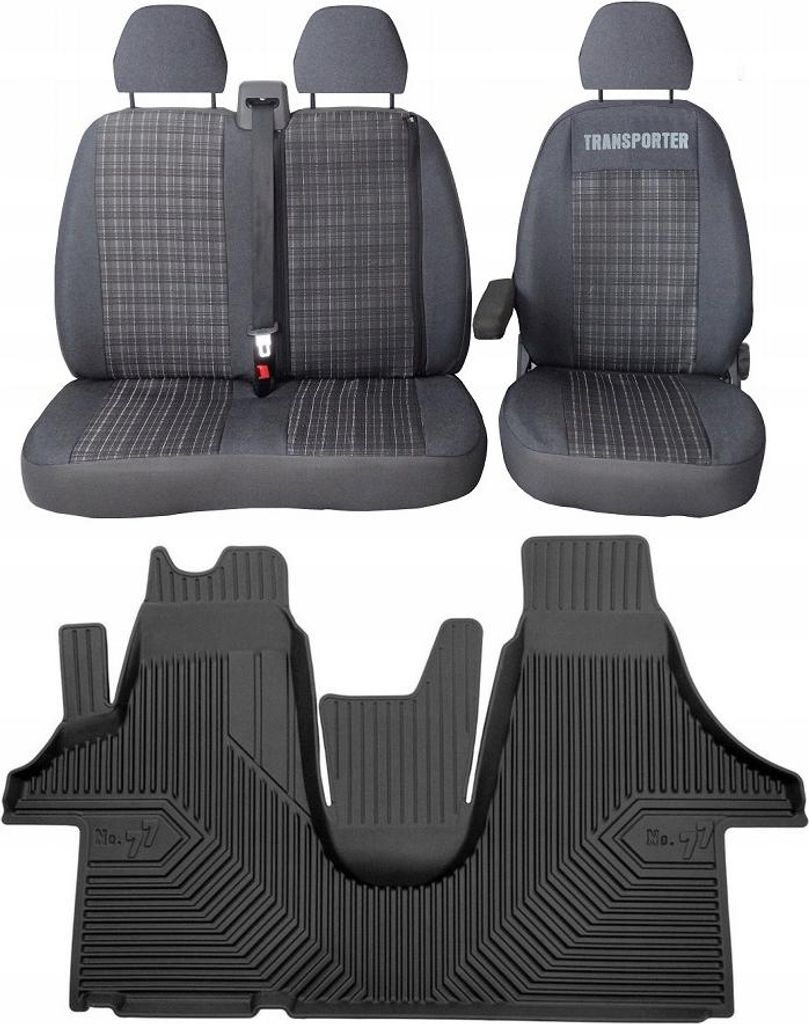 Set coprisedili e tappetini per VW Transporter T5 2003-2015 Immagine del prodotto 