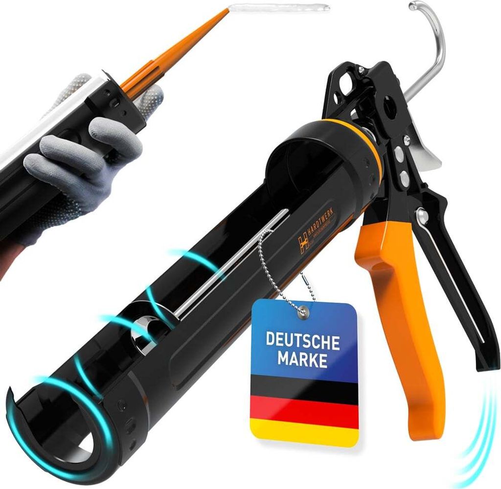 HARDTWERK Profi Kartuschenpresse mit Kartuschen-Cutter - 150-310ml