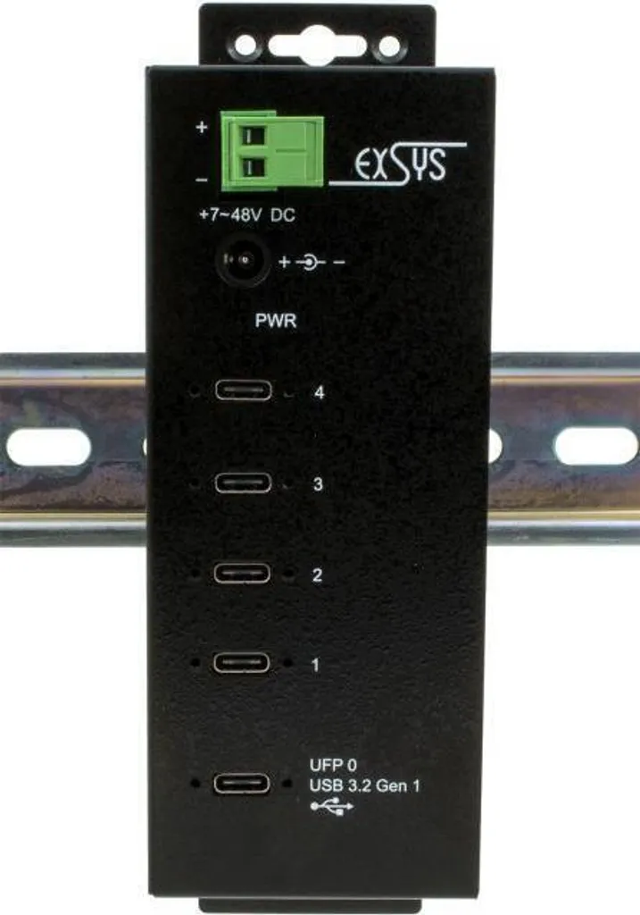 Hub USB Type-C pour Station de Travail EXSYS EX-1144HMVS 4 Ports