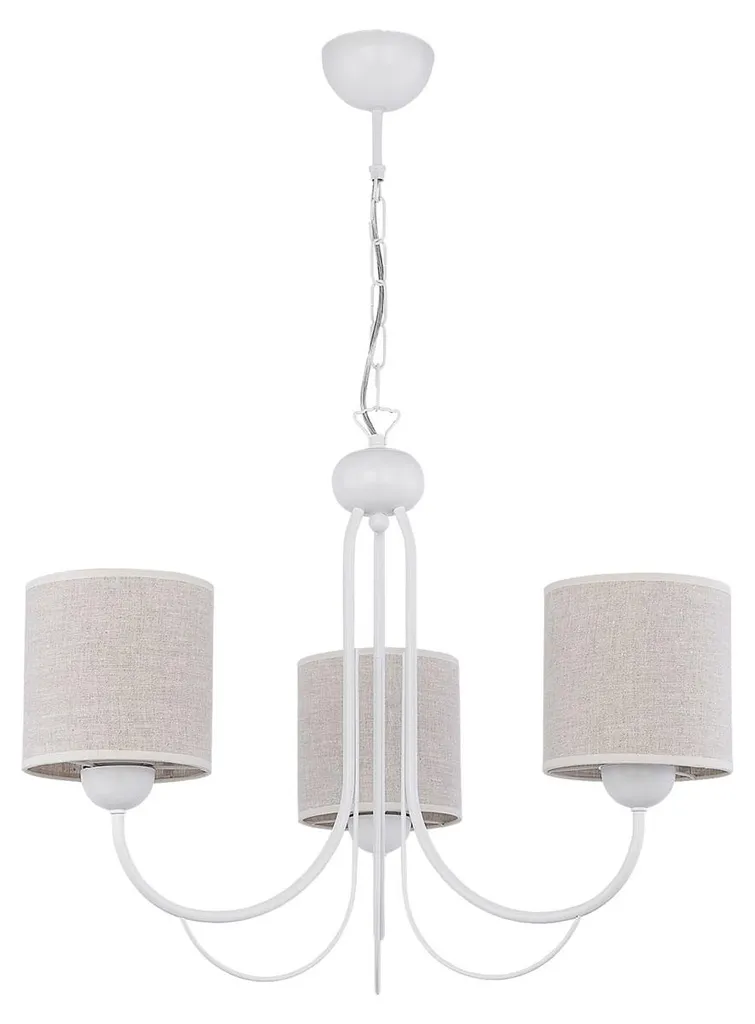 Suspension KASKADA Jupiter pour salle à manger blanc-crème en métal