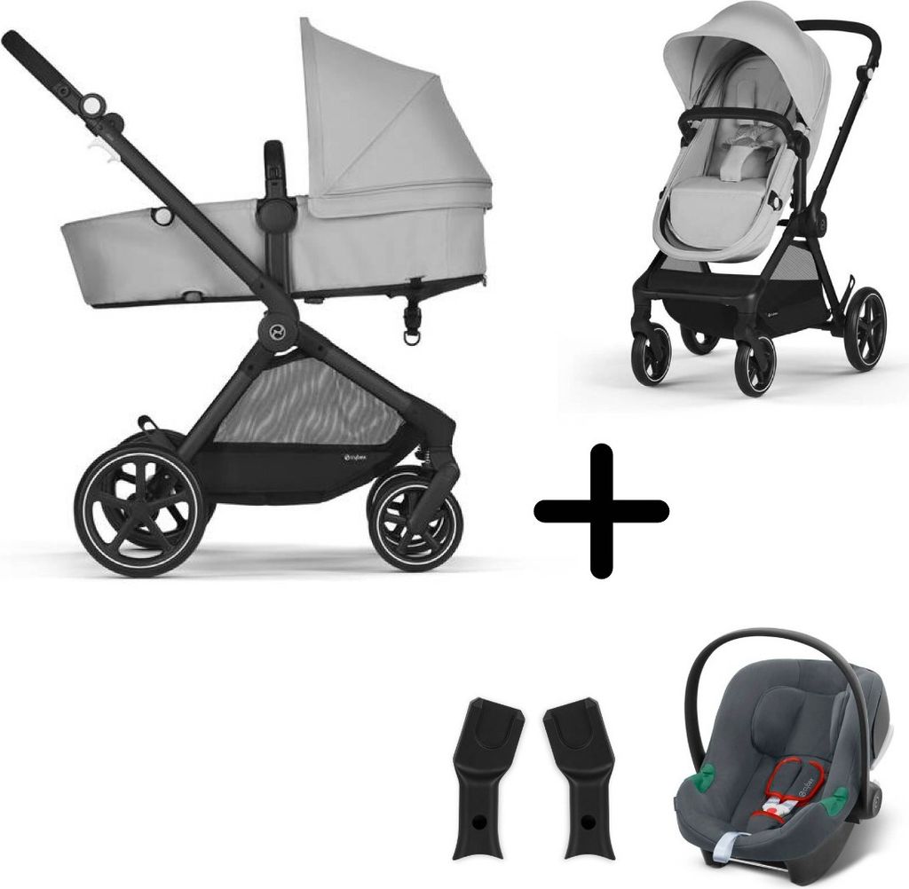 Cybex Kinderwagen 3 in 1 Cybex EOS Schwarz Lava Grau Produktbild 