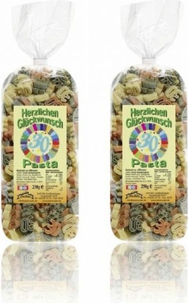 Streuteile Zahl 30 aus Nudelteig, 2X 250 g, Nudeln, Pasta, Produktbild 