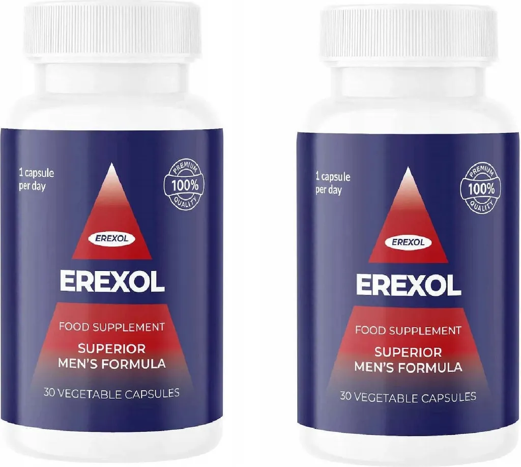 Erexol 30 Capsules - Complément Performance Masculine en Pack de 2 Unités
