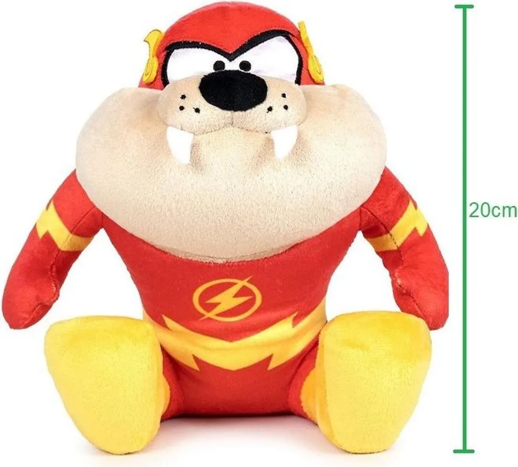 Doudou Taz Mascotte Flash Looney Tunes en peluche souple de 27cm