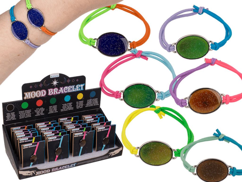 Armband, das seine Farbe je nach Körpertemperatur und Produktbild 