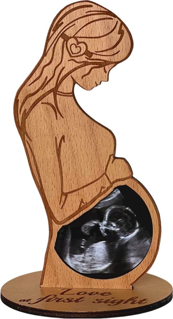 Ultraschall-Fotorahmen aus Holz, Fotohalter für schwangere Frauen, stehend, Sonogramm-Bilderrahmen, Baby-Erinnerungsstück, Schwangerschaftsgesche...