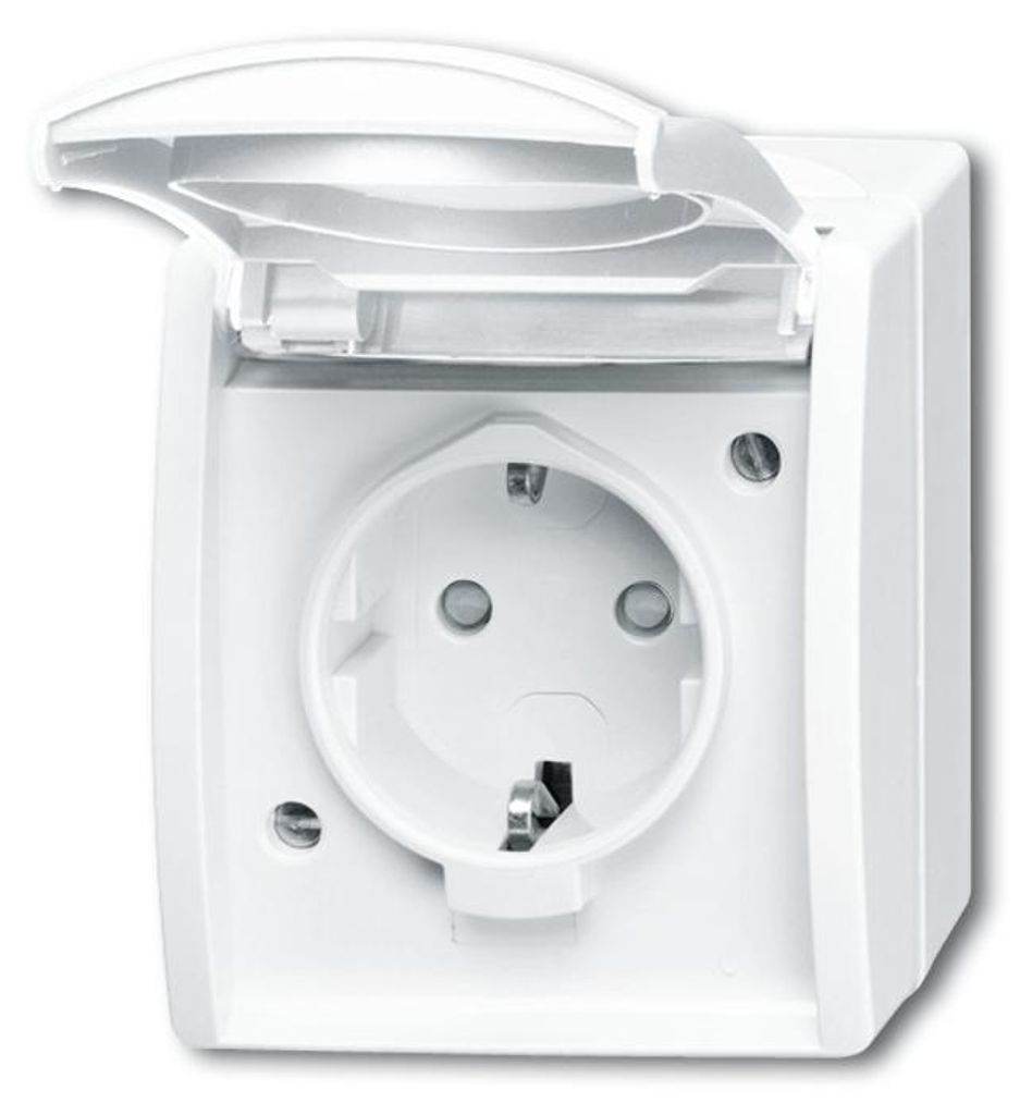 Busch-Jaeger Steckdose m.Klappdeckel 20 EBW-54 2CKA002083A0843