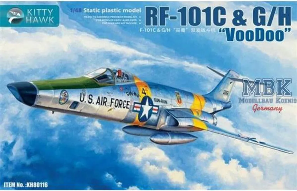 Maquette Avion Militaire RF-101C Voodoo Kitty Hawk KH80116 au 1/48ème