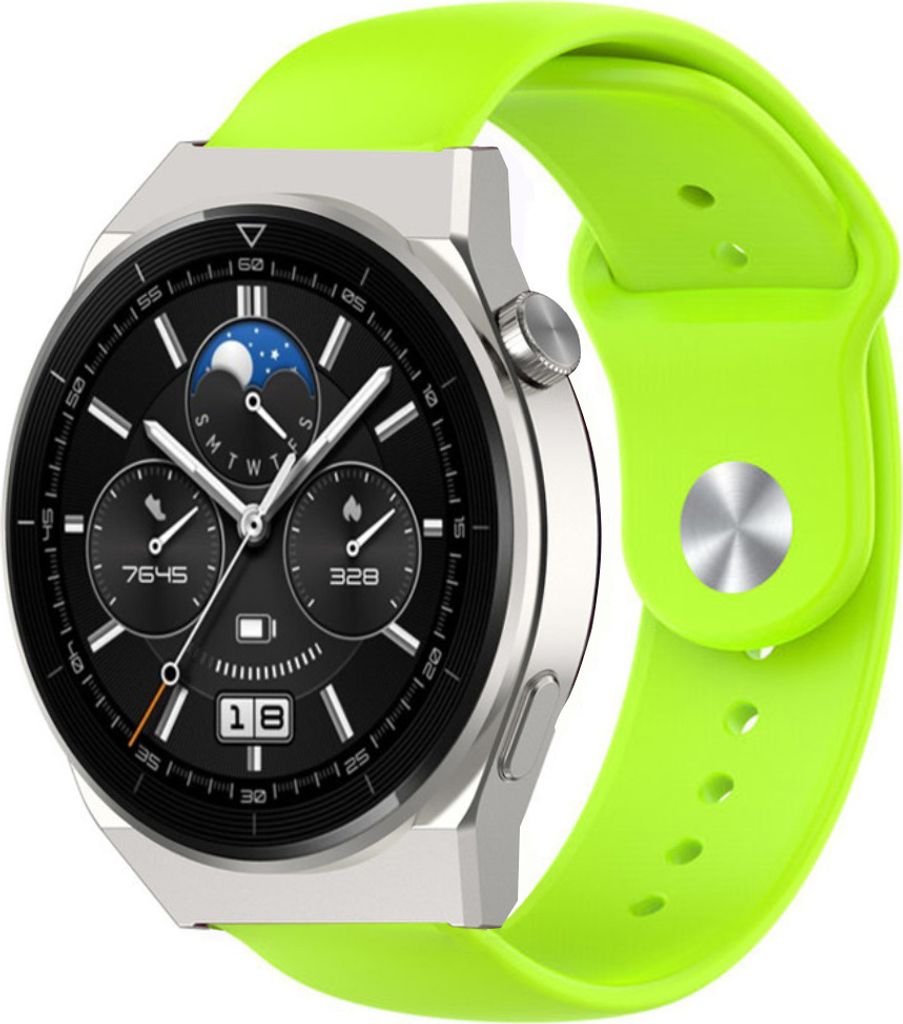 Strap-it Huawei Watch GT 3 Pro 46mm Sportarmband (Hellgrün)